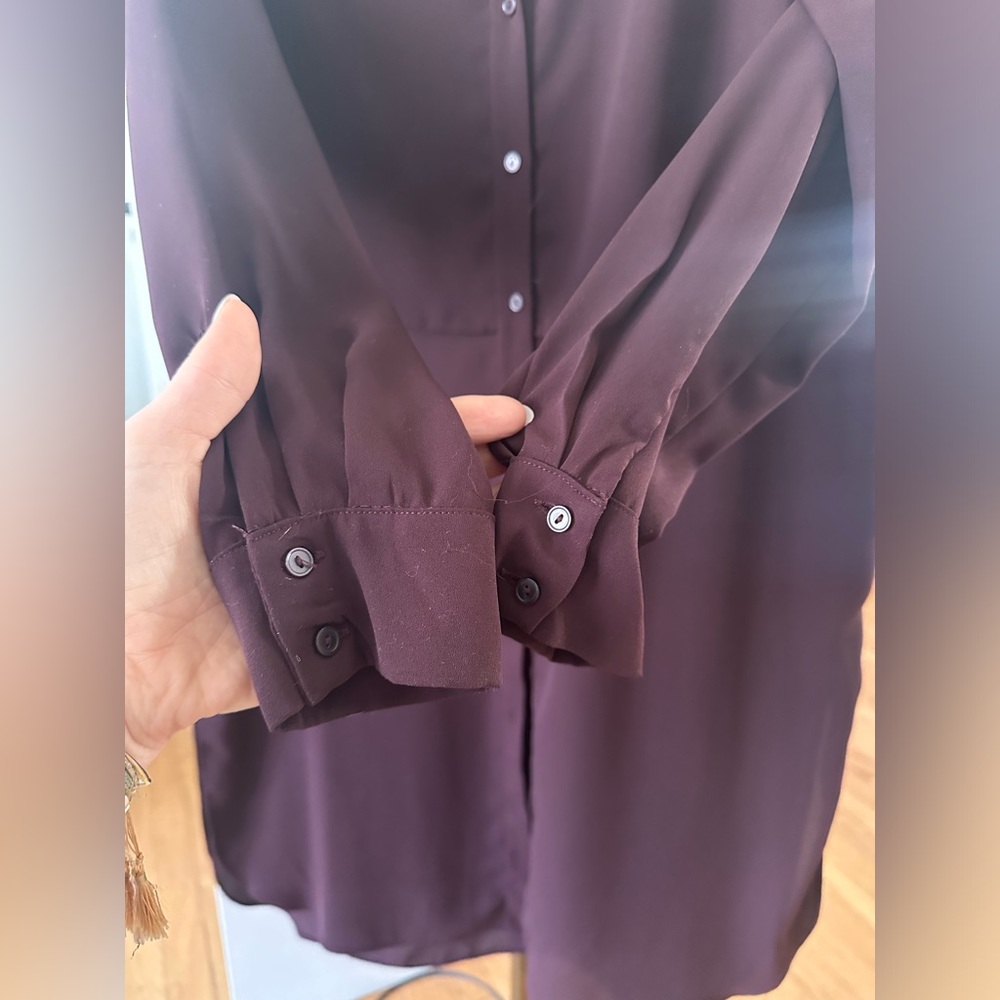 Mango Button Up Tunic Top - image 3